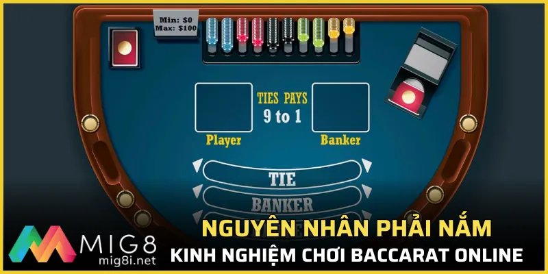 Kinh Nghiệm Chơi Baccarat Online Cho Các Hội Viên 2026 1 Nguyên nhân phải nắm kinh nghiệm chơi Baccarat online